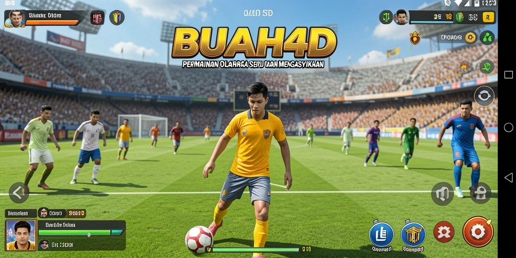 Tampilan gameplay seru BUAH4D dengan aksi olahraga yang intens.