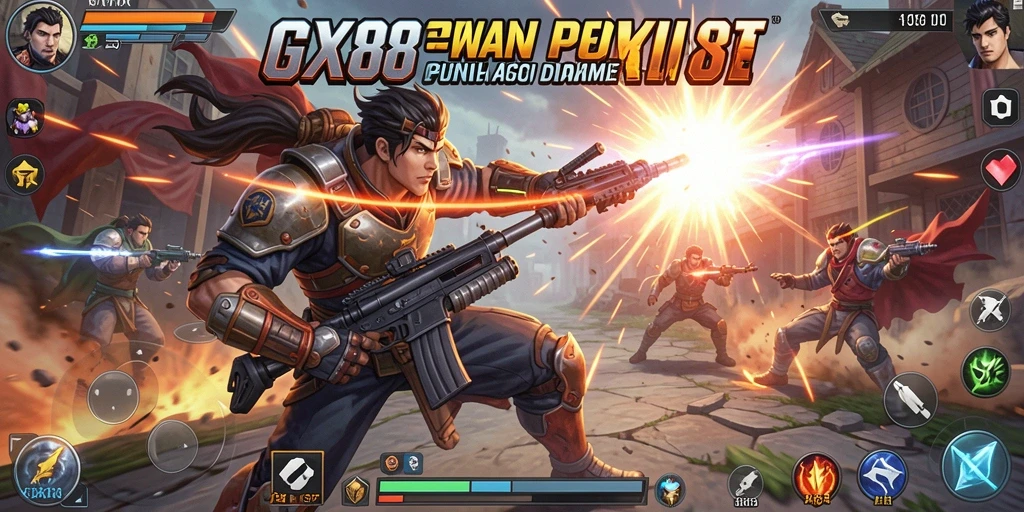 Tampilan aksi pertarungan mendebarkan dalam GX88.