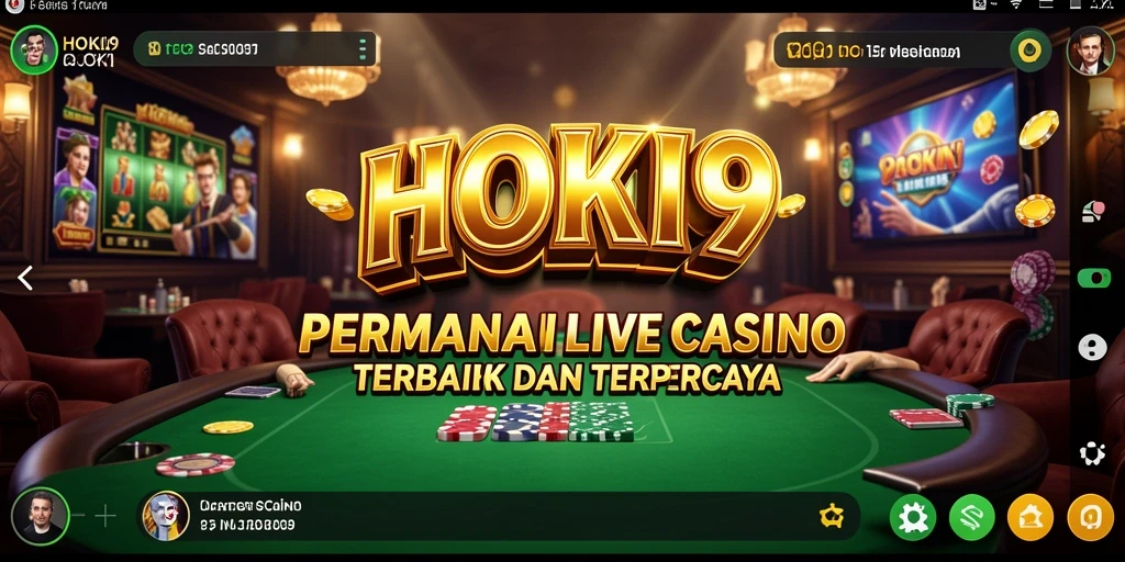 Screenshot gameplay HOKI9 menampilkan suasana Live Casino yang mendebarkan.