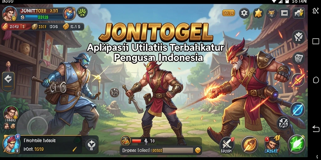 Tampilan utama JONITOGEL dengan fitur utilitas lengkap.