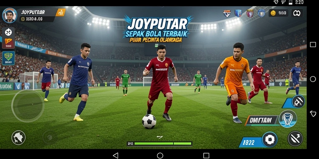 Tampilan menarik dari gameplay JOYPUTAR yang penuh aksi sepak bola.