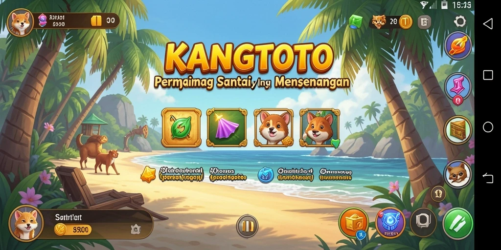 Tangkap layar KANGTOTO menampilkan aksi seru dalam permainan Casual.