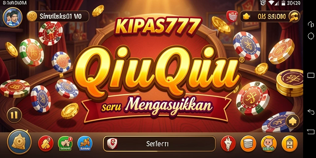 Screenshot gameplay KIPAS777 yang menampilkan suasana seru QiuQiu.