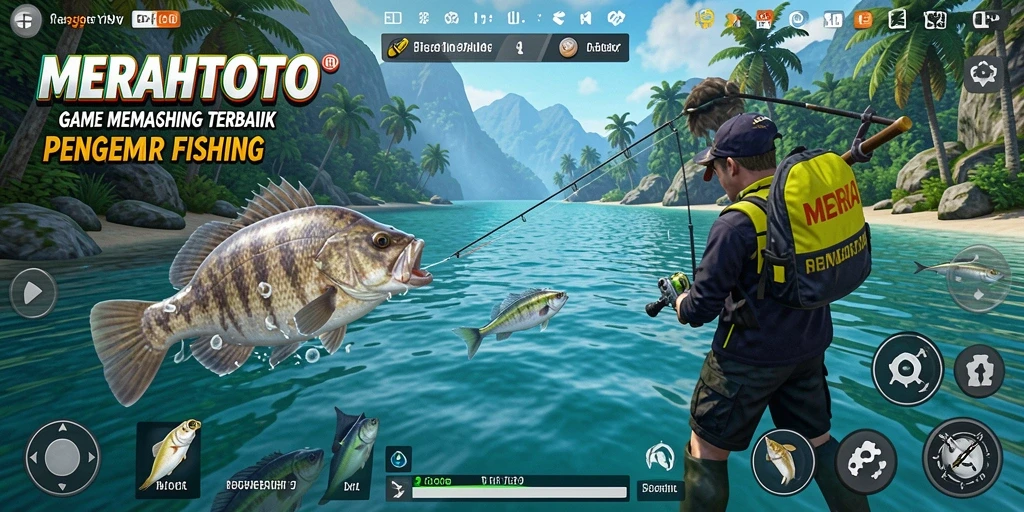 Tampilan gameplay seru dari MERAHTOTO yang menghadirkan pengalaman Fishing tepat di layar Anda.