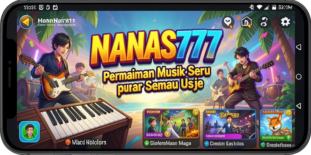Tangkapan layar gameplay NANAS777 menampilkan aksi seru dalam permainan musik.