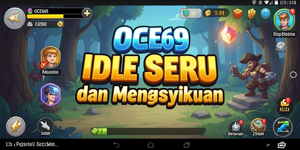 Screenshot gameplay OCE69, menampilkan aktivitas Idle yang mengasyikkan.