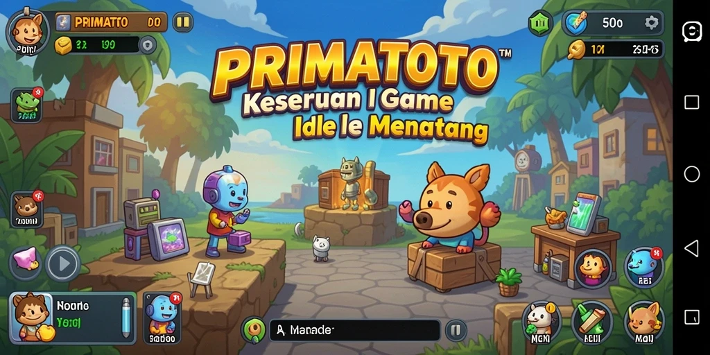 Tampilan gameplay PRIMATOTO yang menarik dan interaktif.