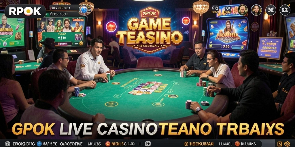 Tampilan gameplay RPOK yang mengasyikkan dengan dealer langsung.